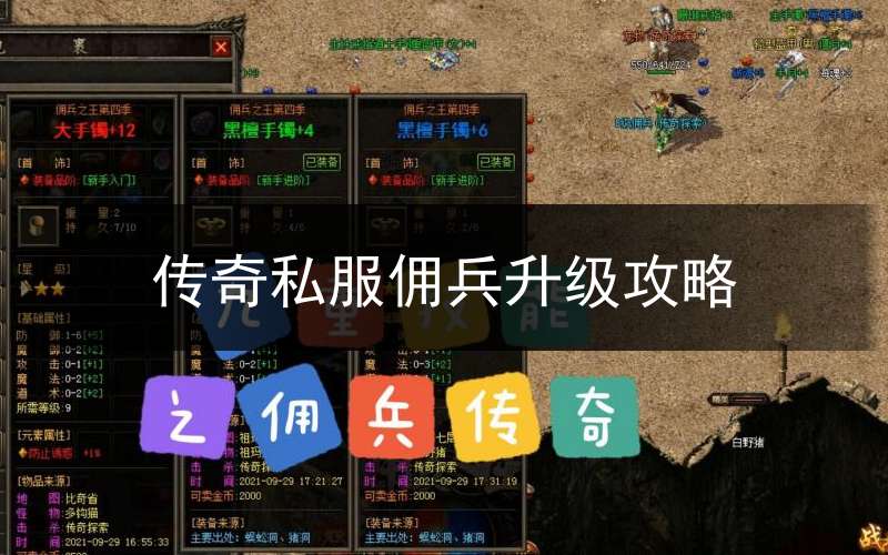 传奇私服佣兵升级攻略_传奇佣兵之王攻略